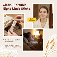 Masque de nuit pour le visage en format voyage, marque privée, à base de riz, collagène et niacinamide, texture crème douce, effet éclatant et raffermissant, 3g