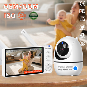 Caméra intelligente Anicebb, audio bidirectionnel, moniteur pour bébé orienté vers l'arrière, écran IPS de 5 pouces, vision nocturne 720P, détection de mouvement, sirène intégrée - Product Image 3