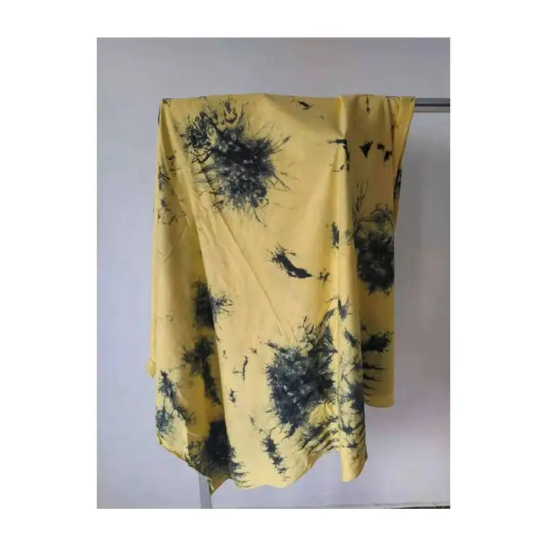Durable Using Low Price 100% Cotton Black Breathable Tie N Dye Fabric