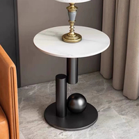 Meubles de salon modernes Nouvelle arrivée Ensemble de table basse minimaliste Design en acier au carbone avec matériau métallique Villa Maison