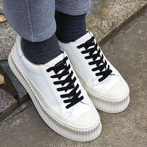 <span class=keywords><strong>Fashion</strong></span> desain populer tali sepatu datar sepatu bot kerja lebar sepatu renda katun setengah elastis tanpa tali sepatu untuk Sneaker - Product Image 4