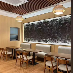 Contemporary Furniture <b>Set</b> With Wooden Tables And Booth Seating For Commercial Dining <b>Restaurant</b> - Product Image 1