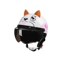 [Personnalisé] Casque de sécurité pour enfants à vélo électrique, dessin animé, quatre saisons, protection solaire universelle, anti-buée, marron/transparent