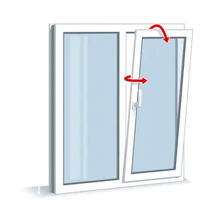 Factory direct sales All kinds of Germany window manufacturers cheap tilt&turn windows aluminium or vinyl windows