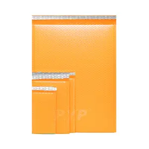 Adhesive Envelopes Packaging Mailers Matt Orange Padded Envelope Co-extrusion Poly Bubble Mailer For Clothing