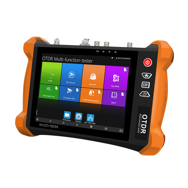 Optical Time Domain Reflectometer OTDR FC/PC 130KM 8 inch cctv camera tester with wavelength 1310/1550nm28/26dB