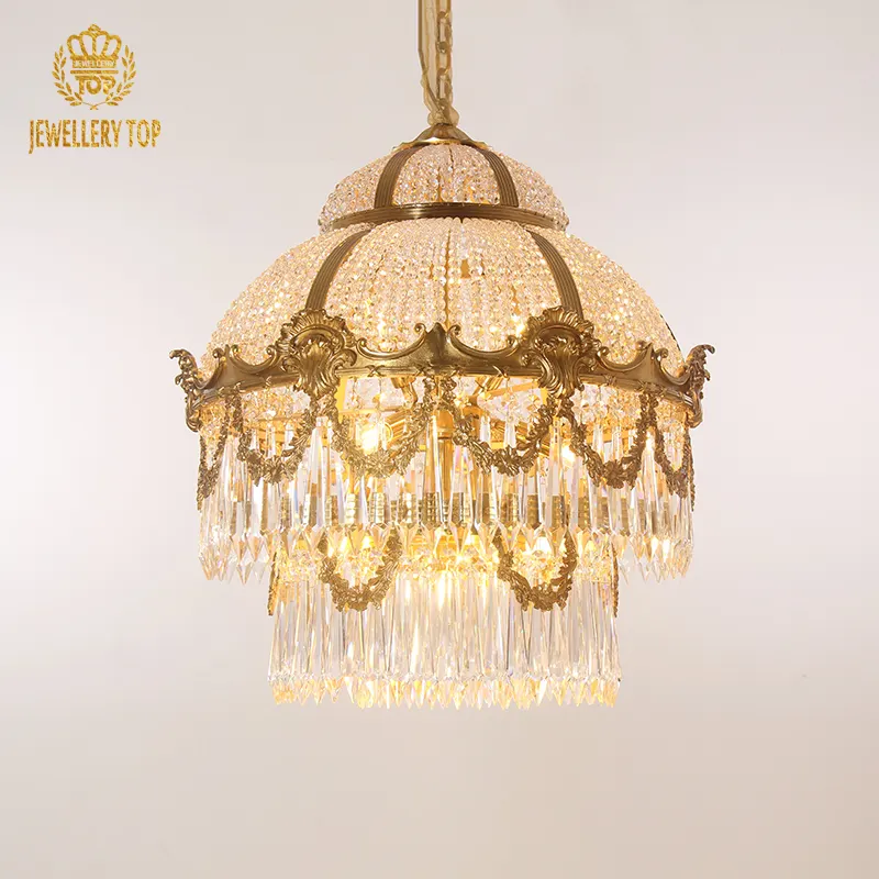 Jewellerytop lustre pendant lights basket led hanging crystal indoor lighting brass orb dome orb pendant light single lamp