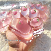 Neuer Modestil Erdbeer-Riesen-Katzenpfoten-Squishy Stressabbau-Spielzeug Kreatives Ästhetisch Ansprechendes Quetschspielzeug für Jugendliche