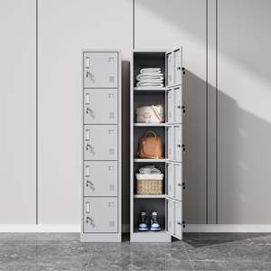 ตู้เก็บของเหล็กแบบตั้งพื้น รุ่น Dmg-3 ประตูเดียว ทรงสี่เหลี่ยมผืนผ้า ดีไซน์เรียบง่าย สำหรับใช้ในสำนักงาน ยิม ห้องน้ำ - Product Image 3