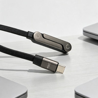 Support de téléphone pliable angulaire de nouvelle génération transfrontalier avec câble de données tressé en nylon à 5 conducteurs de 1,5 mètre et charge rapide Type-C 240W