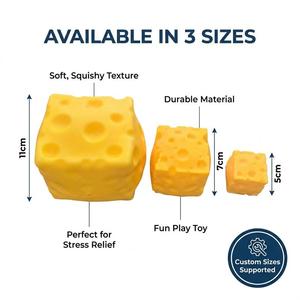 Juguetes Sensoriales Antiestrés de TPR Ecológicos con Forma de Cubo de Queso para Niñas de 14 Años en Adelante, de Subida Lenta, Venta al por Mayor - Product Image 2