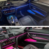 Convient à BMW série 5 F10 F11 F18 lumière ambiante 64 couleurs LED lumière ambiante F10 F11 F18 bande lumineuse spéciale LED pour voiture