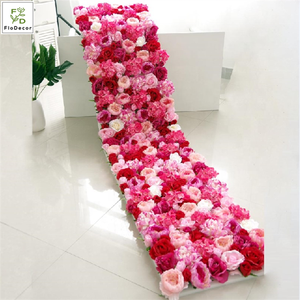 Wholesale 240cmx50cm Artificial Rose Hydrangea Gradual Color <strong>Flower</strong> <strong>Wall</strong> <strong>Panel</strong> for Wedding Party Birthday Decoration Backdrop - Product Image 4