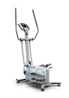 Elliptique magnétique pliable manuel à faible bruit pour salle de sport commerciale, machine d'exercice à 8 niveaux de résistance, volant d'inertie de 6 kg, 135 kg