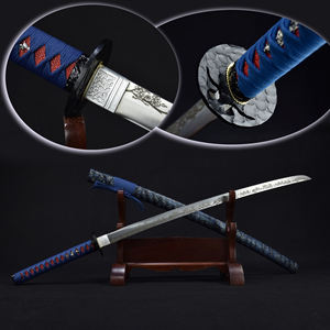 Épée Longquan Fleur de Prunier Forgée à la Main, Épée Monobloc en Acier Inoxydable, Katanas, Épée de Commandement Japonaise, Armes Blanches, Non Ouvertes - Product Image 1