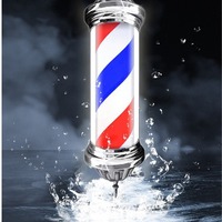 Enseigne LED rotative murale pour salon de coiffure, étanche, extérieure, pleine couleur, haute luminosité, livraison gratuite