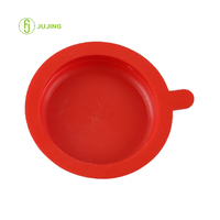 Capuchon de protection en plastique rouge personnalisé Hotsale JJGF350 Z61 LDPE DN32 1 1/4" avec embouts de soudure et oreilles de fixation pour raccords de tuyauterie et vannes