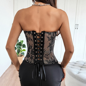 2026 New Wholesale Lace Fishbone Support Corset <strong>Tops</strong> Waist Shaping <strong>Bra</strong> Sexy Breathable Camisole Bustiers Party Corset De Mujer - Product Image 2