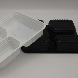 Nhựa Takeaway container thực phẩm 2 3 4 5 ngăn dùng một lần bữa ăn tối khay bữa ăn bao bì thực phẩm chất lượng cao giá - Product Image 5