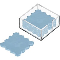 Sous-verres décoratifs en acrylique, sous-verres irréguliers pour bar, sous-verres transparents en forme de nuage