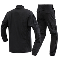 Uniforme de Combat Tactique ACU Noir Unisexe Camouflage pour Extérieur Durable pour Entraînement et Applications sur le Terrain