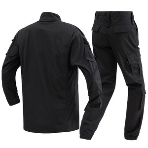 Black ACU Tactical <strong>Combat</strong> Uniform Unisex Camouflage Outdoor Suit Durable for Training and Field Applications - Product Image 2