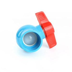 Zhejiang中国制造タイスタンダードプラスチック<span class=keywords><strong>PVC</strong></span>パイプ継手ボールバルブライトブルーボディ赤ハンドルソケットパイプライン用 - Product Image 2