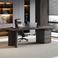 Juego de Escritorio y Silla de Oficina de Madera Pequeño y Lujoso con Almacenamiento, Diseño Moderno, Ecológico y Duradero, Muebles para Oficina en Casa