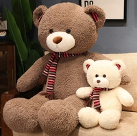 En gros, Peau de peluche d'ours douce et personnalisable pour la Saint-Valentin, pour la création d'écharpes ou d'ours en peluche