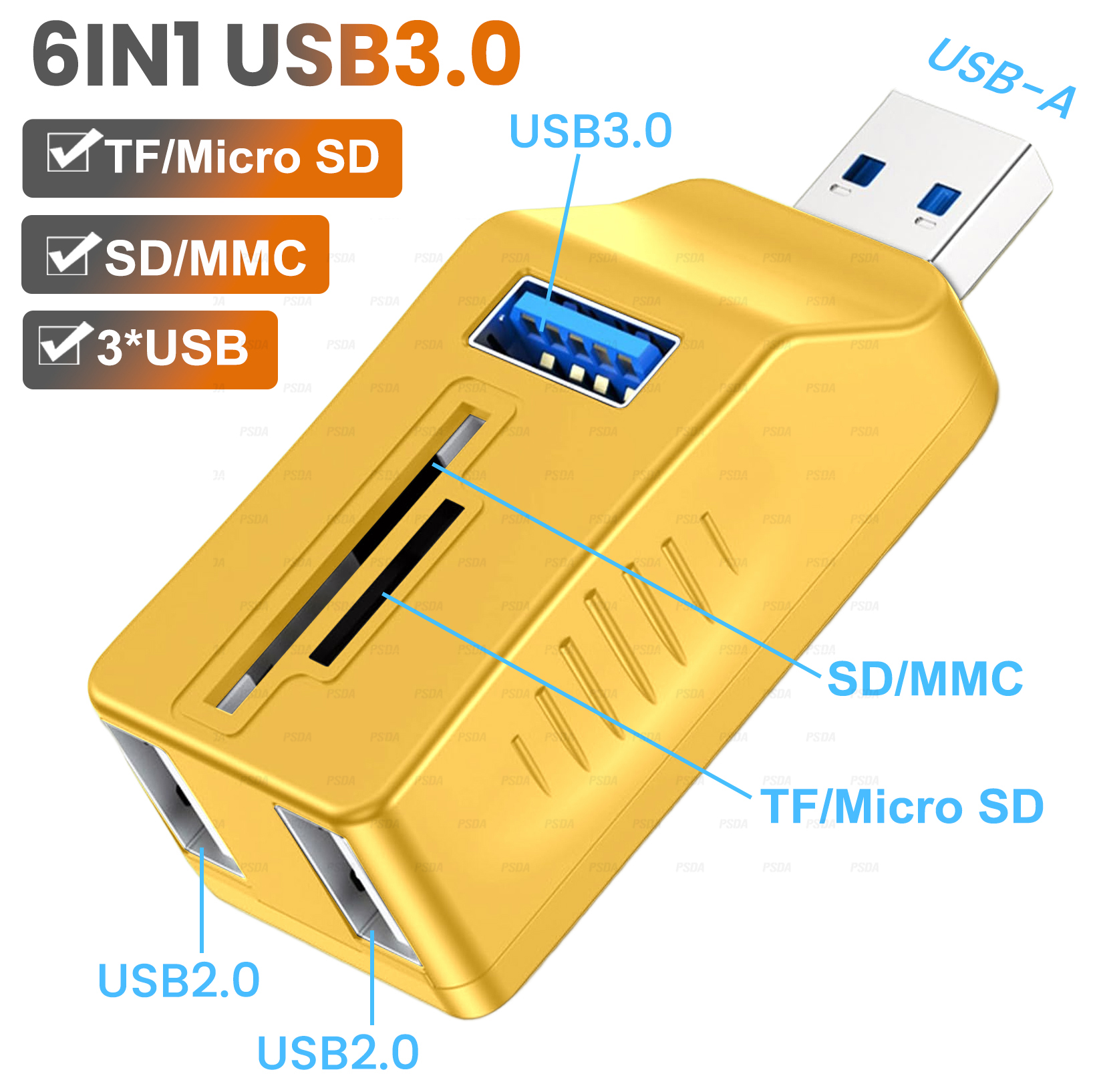 Jaune-OTH094A (USB)