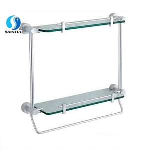 8mm 10mm templado en forma de abanico de esquina de baño estante de vidrio pulido borde - Product Image 3