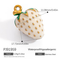 Bijoux hypoallergéniques en gros personnalisé en acier inoxydable plaqué or 18 carats coquillage de mer style océan pendentif à breloque accessoires