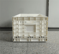 Panier à œufs pliable en plastique PP à design maillé, boîtes de rangement, bacs, caisses pliables empilables recyclables pour la maison