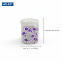 Bouteille de 350g de perles de gel désodorisant longue durée à la lavande, écologique, non toxique, éliminant les odeurs et gardant la pièce fraîche, qualité usine