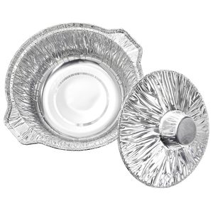 Pots et casseroles jetables en aluminium rond avec couvercle - Product Image 1