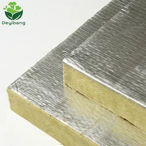 Feuille d'aluminium ignifuge personnalisée laine minérale de construction de panneaux de laine de roche matériau d'isolation thermique