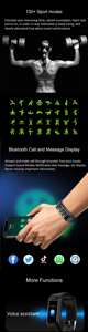 Pulsera Inteligente de Salud IP67 Resistente al Agua con ECG, HRV, Monitor de Presión Arterial y Temperatura, Llamadas Bluetooth, Rastreador de Actividad para Hombres y Mujeres - Product Image 2