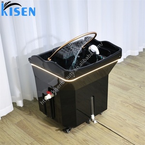 Kisen No Need Plumbing Salon Shampoo Basin Portable Head Spa 220V 110V Hair Wash Machine with Heater tank <b>Led</b> <b>Light</b> Steamer - Product Image 2
