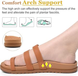 Womens <span class=keywords><strong>Slide</strong></span> Dép Plantar Fasciitis Hỗ Trợ Thoải Mái Có Thể Điều Chỉnh Phẳng Trọng Lượng Nhẹ Chỉnh Hình Trượt Trê<span class=keywords><strong>n</strong></span> Dép Tùy Chỉnh Flip-Flop - Product Image 4
