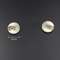 Kancing Resin Bulat 4 Lubang Warna Putih dengan Garis Coklat Tua untuk Jas Kemeja Mantel Kardigan Berbagai Warna Grosir