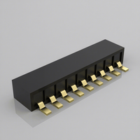 Connecteurs Femelles Personnalisés à Contact Cuivre Plaqué Or, Étanchéité IP67, Pas de 1,0 mm, 1 à 40 Broches pour Circuits Imprimés Monorangées