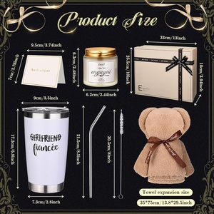 Cadeaux de fiançailles pour couples cadeaux de fiancé <span class=keywords><strong>et</strong></span> fiancée personnalisés ensemble de gobelets de voyage idée de cadeaux pour les couples - Product Image 5