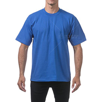 T-shirts unisexes en coton 100% de haute qualité, couleur unie, sans marque, Pro Club, poids lourd, coupe ample, épaules tombantes, surdimensionnés