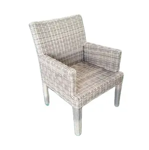 Outdoor aluminum frame Round PE rattan furniture dining garden chair