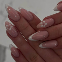 Uñas Postizas de Calidad Profesional, Precio de Fábrica, Diseño 4 de Julio, Color Prom Travel, 100% Resina ABS Virgen, Kit Completo de 24 Piezas