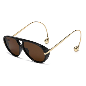2025 alta calidad nuevo estilo gafas de sol de Metal moda diseño fresco protección UV400 gafas de sol para mujeres damas - Product Image 3