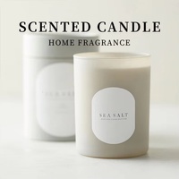 Bougie parfumée artisanale en verre givré, bougie d'aromathérapie de luxe, longue durée de combustion, pour la décoration de la maison et les cadeaux de mariage