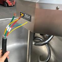 Mélangeur à spirale professionnel en acier inoxydable à double vitesse pour pâte de blé 50kg 75kg 100kg 380L, mélangeur de poudre numérique