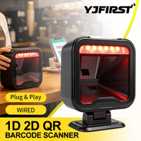 Escáner de Códigos de Barras USB CMOS YJFIRST, Lector de Códigos QR 2D, Plataforma de Escaneo Omnidireccional, Escáner de Escritorio con Ventana Grande