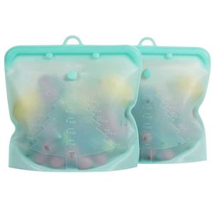 Reusable Fresh <b>clear</b> Ziplock Silicone Airtight Freezer Bag Take Away Food Storage & and <b>Container</b> for Packaging Kitchen Camping - Product Image 2